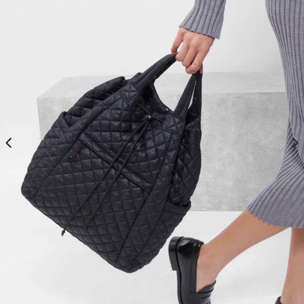 MZ Wallace Black Metro Convertible Backpack
